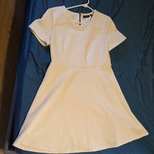 Elegant Cream Textured Dress